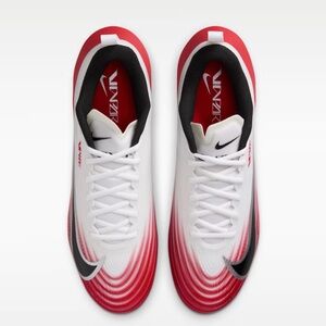 Nike Men's Dynamic Red and White vapor speed 3 football cleats